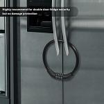 Hestya 3 Pieces Fridge Freezer Refrigerator Cabinet Lock, 10000 Combinations Safety Locks for French Doors, Safe Strap Kitchen Bathroom Doors Rv No Screw Fridge Lock(Black, Blue, Orange)