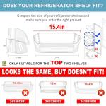 Upgraded 240356402 Refrigerator Door Bin Compatible with Frigi.daire Refrigerator Door Shelf Parts LFSS2612TF0 LFSS2612TE0 FFSS2615TE0 FFSS2615TS0 Door Shelf Shelves (Length 15.38") By AMI PARTS