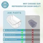 Upgraded 240356402 Refrigerator Door Bin Compatible with Frigi.daire Refrigerator Door Shelf Parts LFSS2612TF0 LFSS2612TE0 FFSS2615TE0 FFSS2615TS0 Door Shelf Shelves (Length 15.38") By AMI PARTS