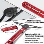 Stair Tread Template Tool – Stair Tread Gauge, Hidden Screw Slide Rail Stair Tools for Stair Measuring Tool Stair Gauge Jig Stair Template Stair Step Tool, Woodworking Shelf Template Projects