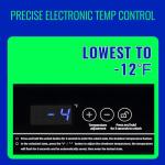 DEMULLER Chest Freezer with Electronic Panel, Accurate Temperature Display to 1 ℉ 4.0 Cu.ft Deep Freezing Machine with 2 Removable Baskets Suitable for Home Kitchen Apartment Black