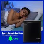 DEMULLER Chest Freezer with Electronic Panel, Accurate Temperature Display to 1 ℉ 4.0 Cu.ft Deep Freezing Machine with 2 Removable Baskets Suitable for Home Kitchen Apartment Black