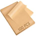 100Pcs Parchment Paper Sheets, 9x13 In Unbleached Parchment Paper for Baking Grilling Air Fryer and Steaming, Precut Non-Stick Parchment Baking Sheets in Quarter Size for Bread Cakes Cookies Kovpnor