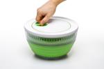 PrepWorks 4 Qt Collapsible Salad Spinner – Space-Saving, BPA-Free, Easy-to-Use for Quick Salad Washing & Drying, Dishwasher Safe