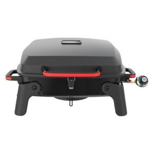 Megamaster 820-0065C 1 Burner Portable Gas Grill for Camping, Outdoor Cooking , Outdoor Kitchen, Patio, Garden, Barbecue with Two Foldable legs, Red + Black