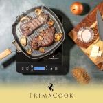 PrimaCook Portable Induction Cooktop - Single Burner Induction Hot Plate - Safe, Fast Heating for Gourmet Cooking - Sleek Design with Touch Controls - Energy Efficient Home Food Preparation (Black)