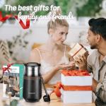 HAUSHOF Coffee Grinder Electric, One Touch Design, Spice, Herb, Grinder for Coffee Bean Spices and Seeds with 1 Removable Stainless Steel Bowl, Dry Grinder-Black