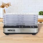 NESCO FD-5TC Snackmaster Food Dehydrator – 5 BPA-Free Trays, Adjustable Temp Control, Compact Design for Jerky, Fruit, Herbs, Pet Treats, 420W