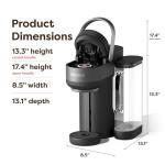 Keurig K-Crema Single Serve K-Cup Pod Coffee Maker, PressureInfusion & MultiStream Technology, Brews Crema-Topped Coffee, Espresso-Style Shots, Classic Coffee, Tea, Cocoa, 72 oz Removable Reservoir