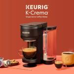 Keurig K-Crema Single Serve K-Cup Pod Coffee Maker, PressureInfusion & MultiStream Technology, Brews Crema-Topped Coffee, Espresso-Style Shots, Classic Coffee, Tea, Cocoa, 72 oz Removable Reservoir