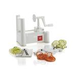 Paderno World Cuisine 3-Blade Vegetable Slicer / Spiralizer, Counter-Mounted and includes 3 Stainless Steel Blades