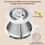 Pour Over Coffee Dripper, Slow Drip Paperless Coffee Filter, Pour Over Coffee Maker for 1-2Cups Brew, Double Mesh Design of Manual Reusable Cone Filter