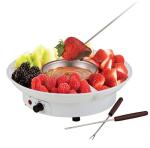 Fondue Pot Electric Set for Chocolate and Nacho Cheese, Chocolate Fondue Kit with Dipping Forks, Temperature Control, 9-ounce Detachable Bowl, Gift Set Date Night Idea Movie Night Game Night Gift Set