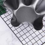 Abgream Tortilla Pan Set - 6 Pack Carbon Steel Non-Stick Taco Salad Bowl Tortilla Shell Maker Black Baking Pans with a Silicone Potholder and a Basting Brush (Small)