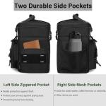 TENKIST Expandable Tactical Lunch Box, Large Insulated Lunch Cooler Bag Heavy Duty Leakproof Lunch Pail for Men Adults Work Office Outdoor Picnic Trips,16L,Black