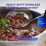 Universal (Medium Size) Caldero 12 Cups - 4.2 QT / 4 L, Stainless Aluminum Pot, Even Heat Distribution and Fast Cooking Dutch Oven Pot, Ergonomic Handles, Ideal for Rice, French Fries, and More