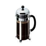 Bodum 51oz Chambord French Press Coffee Maker, High-Heat Borosilicate Glass, Polished Stainless Steel – Made in Portugal