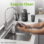 Cold Press Juicer, Slow Masticating Juicer Machines for Whole Vegetable and Fruit, 4.3" Feed Chute, BPA Free, Quiet Easy Clean Juicer to Unlock Fresh & Nutritious Juices(Black)