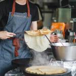 Crepe Spreader and Spatula Kit, Metal Handle Curved Offset Spacula 12", Stainless Steel 7" & 5" T-Shaped Batter Spreaders, Pancake Tool, Crepes Turner Sticks Fit Any Crepe Pan Maker, Pack of 3