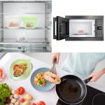 Reusable Platinum Silicone Food Storage Bags, Leak-Proof, BPA-Free & Airtight, Eco-Friendly, Dishwasher Safe, Multi-Purpose Bags for Food, Travel & Organization, Set of 6 PACK (White&Green)