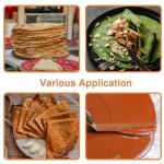 Crepe Spreader and Spatula Kit, Metal Handle Curved Offset Spacula 12", Stainless Steel 7" & 5" T-Shaped Batter Spreaders, Pancake Tool, Crepes Turner Sticks Fit Any Crepe Pan Maker, Pack of 3