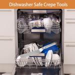 Crepe Spreader and Spatula Kit, Metal Handle Curved Offset Spacula 12", Stainless Steel 7" & 5" T-Shaped Batter Spreaders, Pancake Tool, Crepes Turner Sticks Fit Any Crepe Pan Maker, Pack of 3