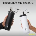 ZULU Base 40oz Stainless Steel Water Bottle with 3 Lids- Straw, Chug, Twist | Double Walled and Vacuum Insulated Metal Thermos | For Gym, Outdoor | Built in Carry Loop, Dishwasher Safe, Pink