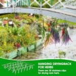 Tobeelec 4 Pcs Hanging Drying Rack for Herb Macrame Flower Drying Rack with 30 Stainless Clip Herb Dryer Hooks for Drying Herb Air Plants Spices Flowers Hydroponic Plants