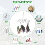 Tobeelec 4 Pcs Hanging Drying Rack for Herb Macrame Flower Drying Rack with 30 Stainless Clip Herb Dryer Hooks for Drying Herb Air Plants Spices Flowers Hydroponic Plants