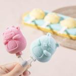 IAMPDD Popsicle Molds Ice Pop Molds Silicone 3 Cavities Ice Cream Mold animals & fruit Cake Pop Mold DIY Popsicle Ice Pop Molds Flexible Silicone Popsicle Makers… (tiger)