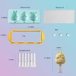 IAMPDD Popsicle Molds Ice Pop Molds Silicone 3 Cavities Ice Cream Mold animals & fruit Cake Pop Mold DIY Popsicle Ice Pop Molds Flexible Silicone Popsicle Makers… (tiger)