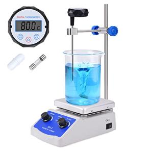 Slendor Magnetic Stirrer SH-2 Hot Plate Mixer Max 520℉ Lab Hotplate Stirrer 2000 RPM Stir Plate with Thermometer, Stir Bar and Support Stand