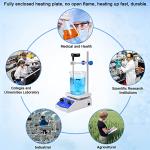 Slendor Magnetic Stirrer SH-2 Hot Plate Mixer Max 520℉ Lab Hotplate Stirrer 2000 RPM Stir Plate with Thermometer, Stir Bar and Support Stand