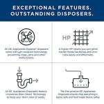 GE Continuous Feed Garbage Disposal, 1/3 Horsepower, Good for Grinding: Fruit Peels, Cooked Pasta, & Cereal, Easy Install Kit Included, Non-Corded, Recommended for 1-2 Person Homes