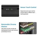 Erivess Beverage Refrigerator and Cooler, 110 Can/3.1 Cu Ft Mini Fridge with Glass Door, Adjustable Shelves for Soda,Bee,Wine, Free Standing Small Refrigerator, Digital Display, for Home, Bar, Office