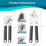 Can Opener Manual Heavy Duty, ISZW Hand Held Can Opener for Seniors, Solid Steel Manual Can Openers with Comfort Grip Sharped Blade, Easy Turn Hand Can Opener with Magnet for Kitchen Camping, 2Pack