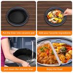 Horuhue Silicone Liners Fit for Crock Pots/Slow Cookers 7-8 Quart, Slow Cooker Divider Insert Compatible for Crockpot Liner, Reusable/BPA Free/Leakproof/Cooking Accessories for Oval Crockpots
