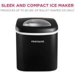 FRIGIDAIRE EFIC101-BLACK Ice Maker Machine for Countertop, 26 lbs, Adjustable Ice Cube Size, Portable Ice Cube Maker for Home/Kitchen/Office/Bar- Black