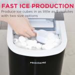 FRIGIDAIRE EFIC101-BLACK Ice Maker Machine for Countertop, 26 lbs, Adjustable Ice Cube Size, Portable Ice Cube Maker for Home/Kitchen/Office/Bar- Black