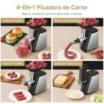 AAOBOSI Meat Grinder Electric, [2800W Max] Meat Grinder, Cheese Grater, Sausage Maker & Kibbe Kit for Home Use