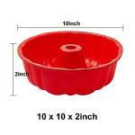 SOV silicone cake pan, silicone Cake Molds, Bakeware Non Stick 10 inch Pan for Jello,Gelatin,cake, Silicone Baking Molds for Cakes, Round Baking Pan (1 pack)