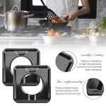 7.75" Square Drip Pan Heavy Duty Gas Burner 4 Pack SGP-400 Square Gas Range Drip Pans Black Porcelain Drip Pans Replacement for WP786333, AP6011553, PS11744751, Black