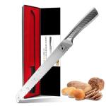 imarku Bread Knife 10 Inch: German High Carbon Stainless Steel Professional Grade Serrated Bread Knife, Razor Sharp Edge Cake Knife for Homemade Bread/Bagels/Cake