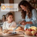 imarku Bread Knife 10 Inch: German High Carbon Stainless Steel Professional Grade Serrated Bread Knife, Razor Sharp Edge Cake Knife for Homemade Bread/Bagels/Cake