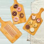 Benhurb 12 Pcs Bamboo Cutting Board Bulk 11x5 Inch Charcuterie Boards with Handle Wood Engraving Serving Board Kitchen Chopping Boards Crafts for Pizza, Bread, Cheese, Charcuterie, Fruit, Vegetables