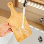 Benhurb 12 Pcs Bamboo Cutting Board Bulk 11x5 Inch Charcuterie Boards with Handle Wood Engraving Serving Board Kitchen Chopping Boards Crafts for Pizza, Bread, Cheese, Charcuterie, Fruit, Vegetables