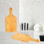 Benhurb 12 Pcs Bamboo Cutting Board Bulk 11x5 Inch Charcuterie Boards with Handle Wood Engraving Serving Board Kitchen Chopping Boards Crafts for Pizza, Bread, Cheese, Charcuterie, Fruit, Vegetables