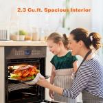 Empava 24 Inch Electric Single Wall Oven with 10 Cooking Modes Convection Fan and Rotisserie, Screen Touch Control, Black Glass Door