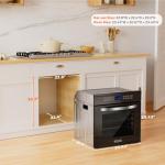 Empava 24 Inch Electric Single Wall Oven with 10 Cooking Modes Convection Fan and Rotisserie, Screen Touch Control, Black Glass Door