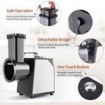 Electric Cheese Grater and Vegetable Slicer, 250W, 5-in-1 Kitchen salad chopper Food Processor with One-Touch Control